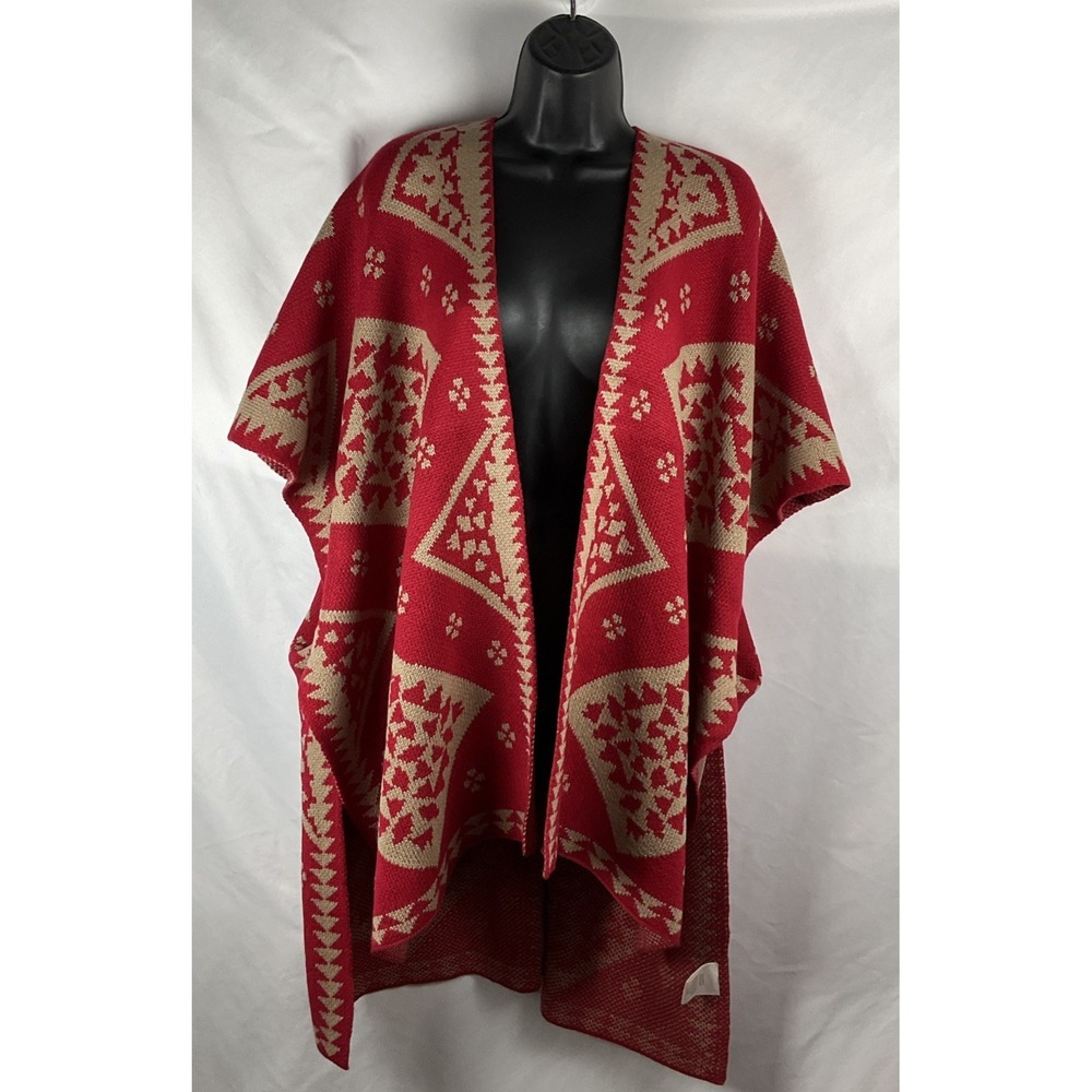 Sasso + Smyth By Anthropologie‎  OS Open Front Poncho Aztec Design NWT Soft